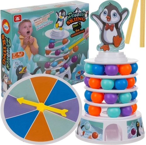 Familiespel met behendigheid Pinguïn op de Toren
