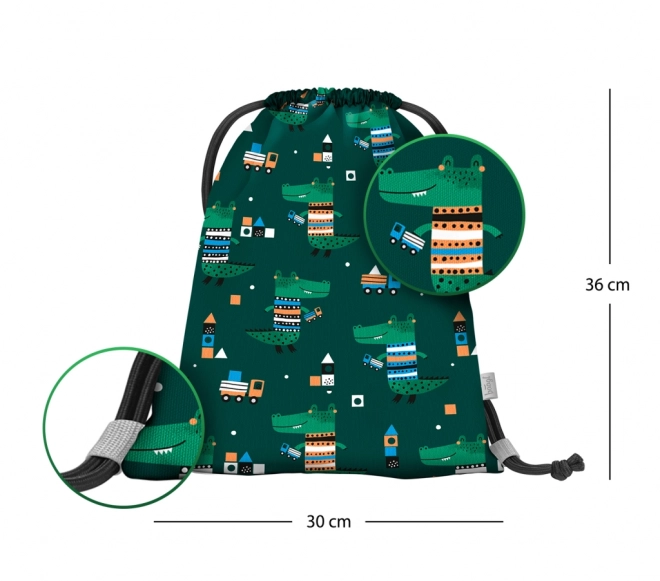 kleuter gymsack baagl krokodil