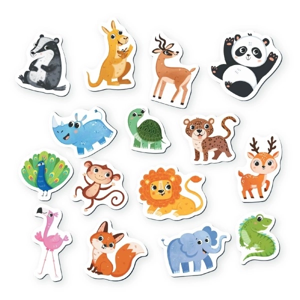 Magneet Safari 15 stuks in doos 17x11x3cm