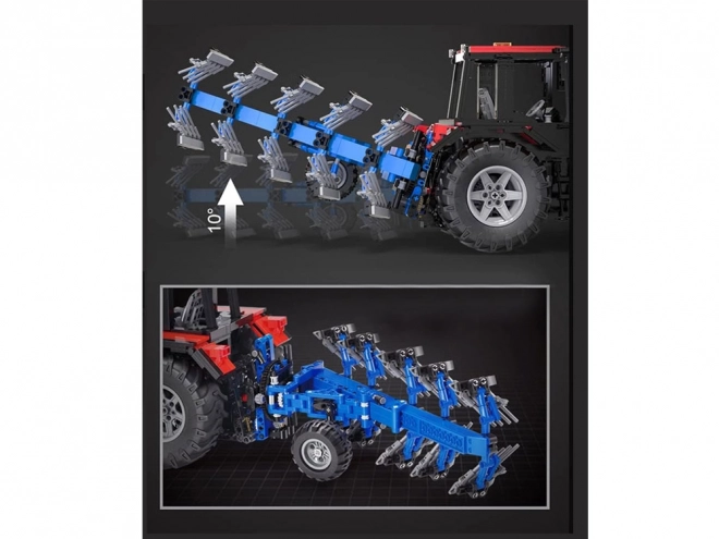 Grote set blokken 1675-ele 1:17 Tractor + ploeg met afstandsbediening ZA5251