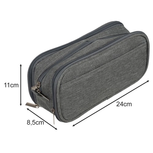Driedubbele etui - grijs Maaleo 24512