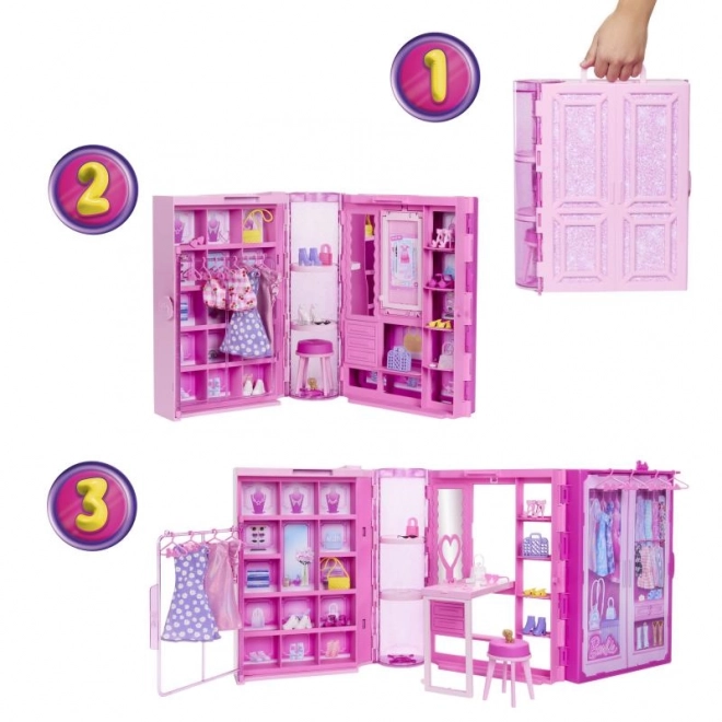 Barbie Droomgarderobe in Pasteltinten met Pop