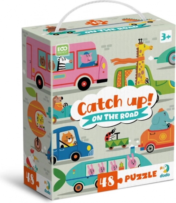 Puzzel Vang ze: Op de weg 48 stukjes