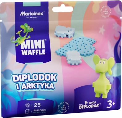 Bouwset Mini Waffle – Diplodocus en Arctica, zakje 25 stukjes