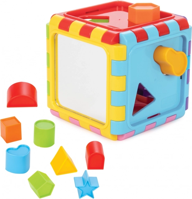 Insteekkubus met spiegeltje voor kinderen
