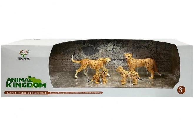 Educatieve figuren van cheeta's 4 stuks