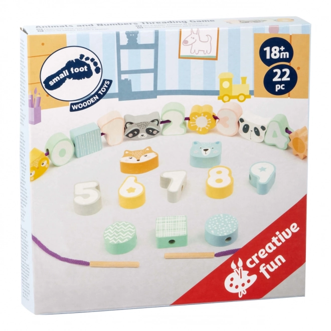 Small Foot Rijen van kralen in pastelkleuren
