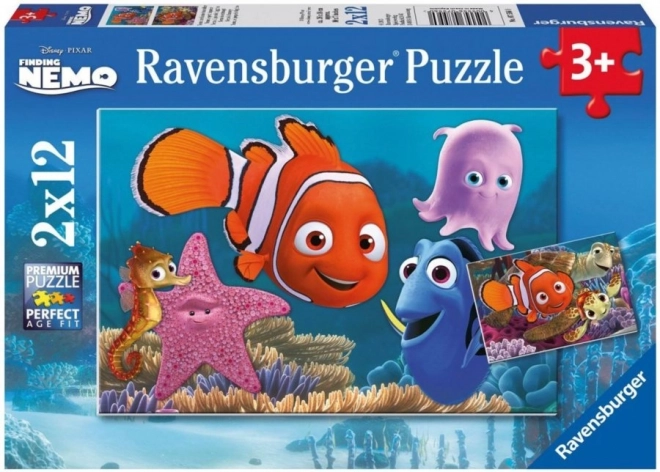 RAVENSBURGER Puzzel Op zoek naar Nemo 2x12 stukjes