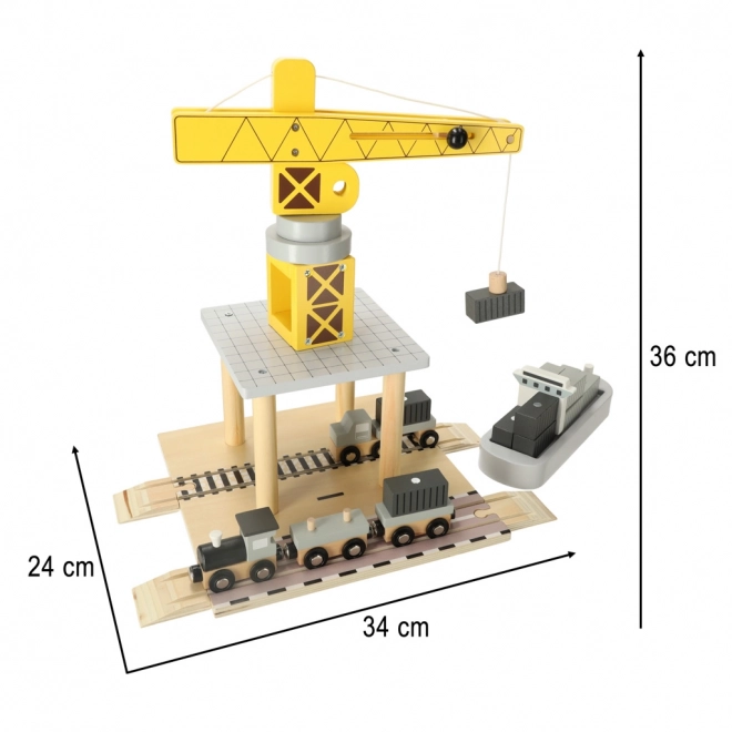 Mobiele havenkraan met magnetische lier en accessoires