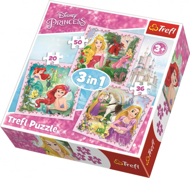 Trefl puzzel Disney prinsessen met vrienden 3-in-1 (20, 36, 50 stukjes)