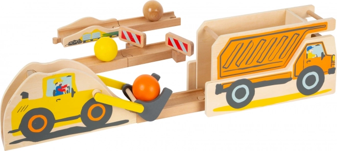 Knikkerbaan bouwmachines small foot, 10 delen