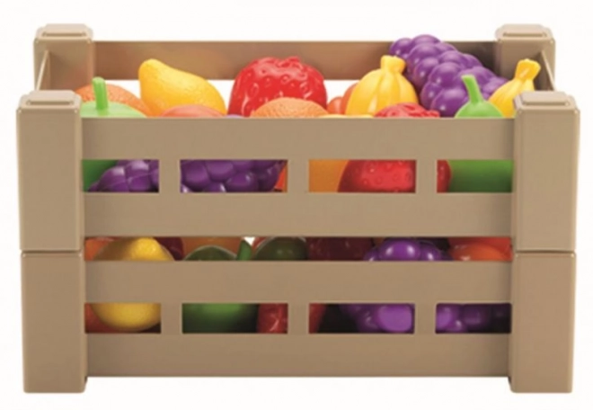 Gekleurde kist voor fruit en groenten