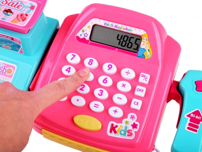 Werkende rekenmachine en LCD-display