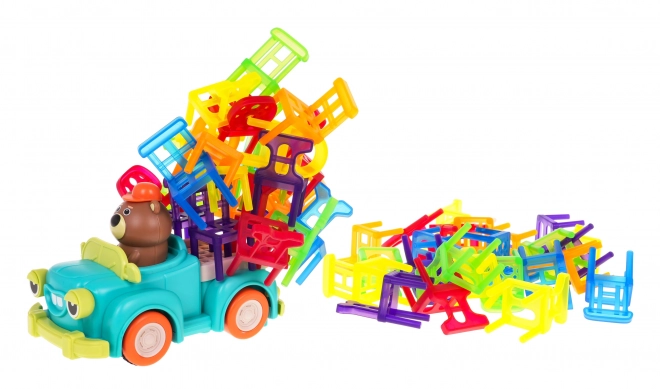 Vaardigheidsspel Opvouwbare Stoelen en Auto voor kinderen