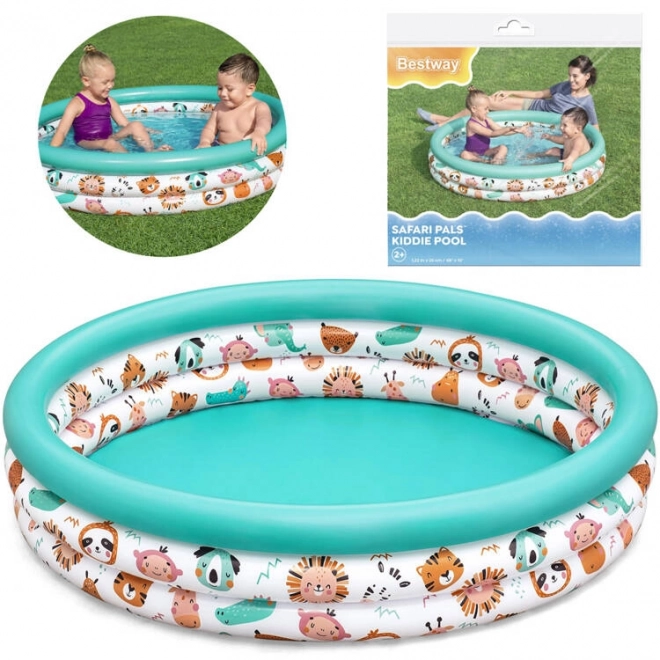 Bestway kinder opblaasbaar zwembad Safari dieren