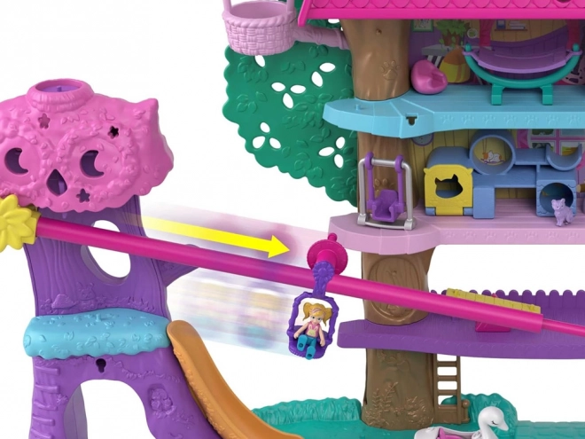 Polly Pocket Set figuren Dierenavontuur Boomhut