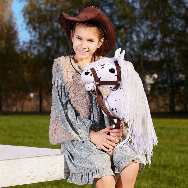 Stokpaardje uit de HOPPIHORSE Sport Edition collectie in de kleur witte luipaard