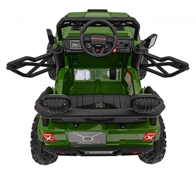 Groen terrein kinderwagen