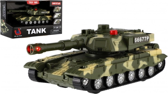 Tank 20 cm met vliegwielaandrijving, met licht en geluid