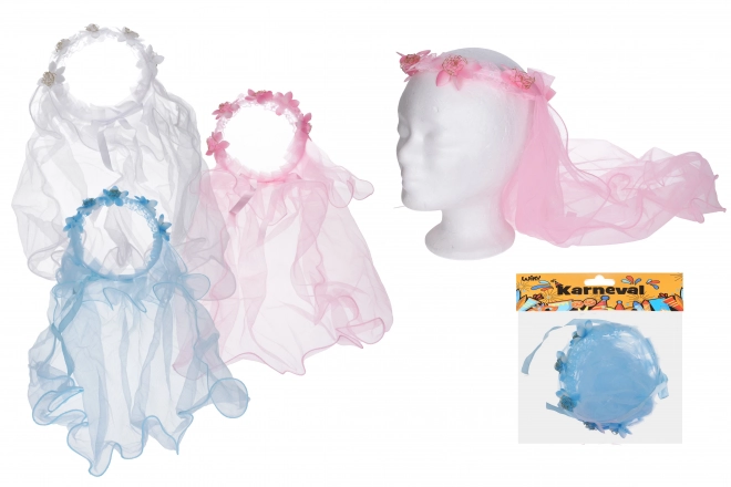 Set carnaval - diadeem met sluier
