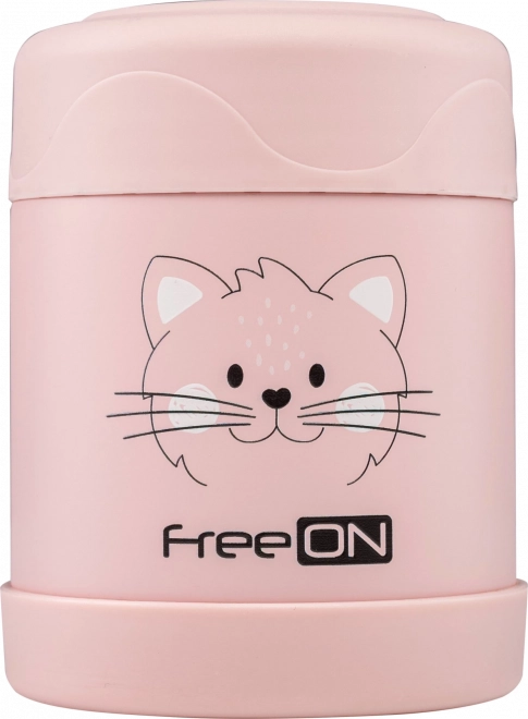 FreeON Thermosfles voor eten, roestvrij staal 350 ml - roze