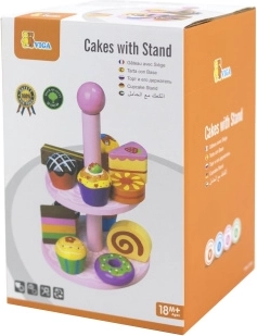 Houten taartjes met standaard