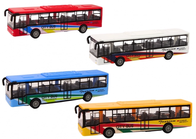 Metalen stadsbus met wrijvingaandrijving 15 cm