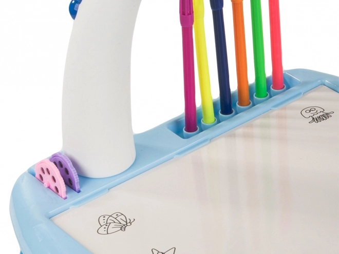 Kinder educatieve tafel met projector blauw