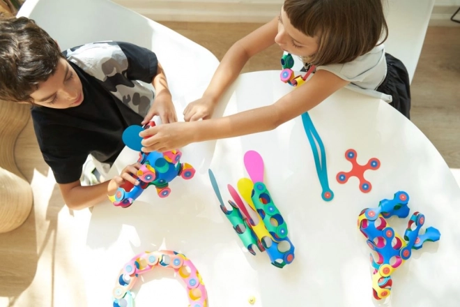 Magnetische blokken Clixo Super Rainbow, 60 stuks