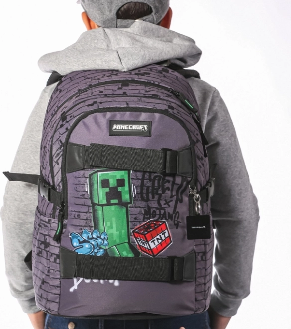 Set 3 Skate Baagl Minecraft TNT: Rugzak, Etui, Zak