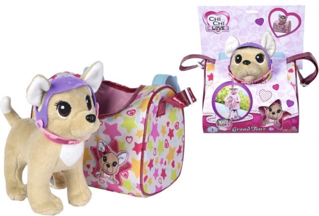 Pluchen hondje CHICHI LOVE Grand Tour met stuurtas