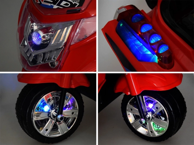 Kinder sportmotorfiets met kleurrijke LED verlichting – Blauw
