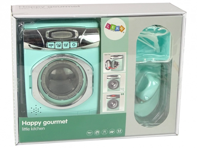 Grote set - wasmachine, wasmand, strijkplank
