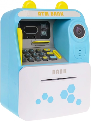 Kinderbankautomaat met Face ID-gezichtsscanner