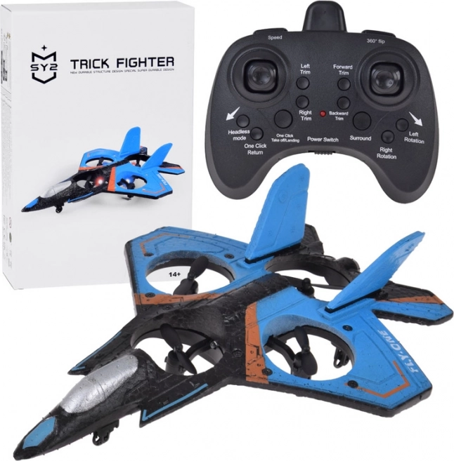 Quadcopter drone met afstandsbediening en LED-lampen