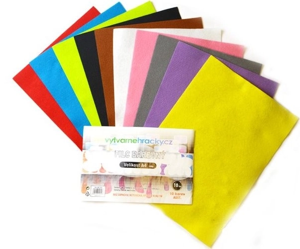 Vilt - 10 stuks mix kleuren A4, 180 g