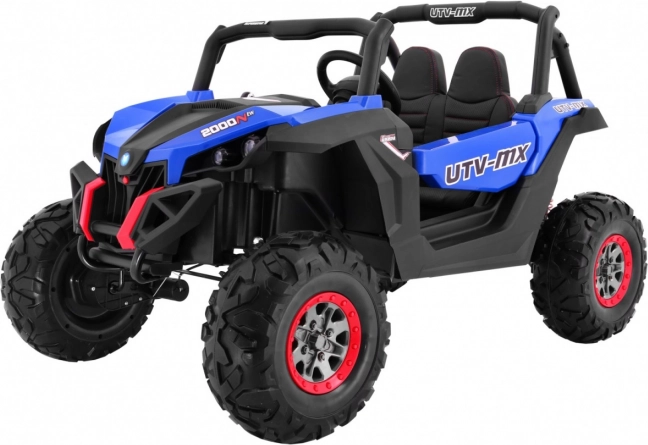 elektrische kinderbuggy superstar 4x4 met afstandsbediening, mp3 en led-verlichting – blauw