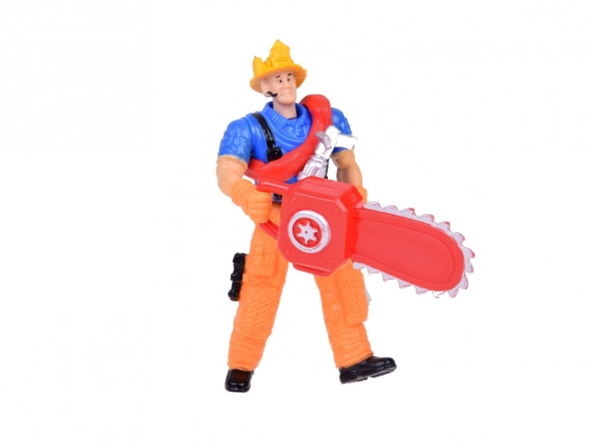 Grote brandweerwagen met geluid en kinderhelm