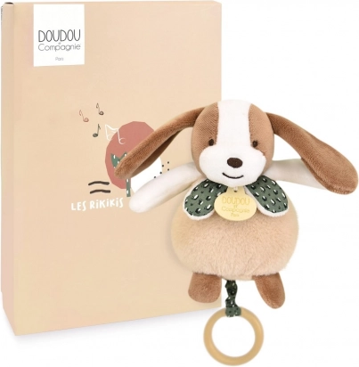 Doudou pluche hond met melodie 20 cm