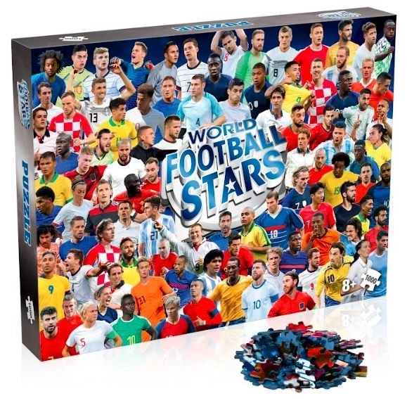 Puzzel 1000 stukken Wereldvoetbalsterren
