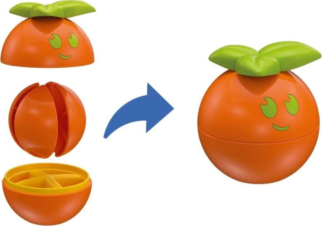 Sinaasappel met 4 in te passen partjes