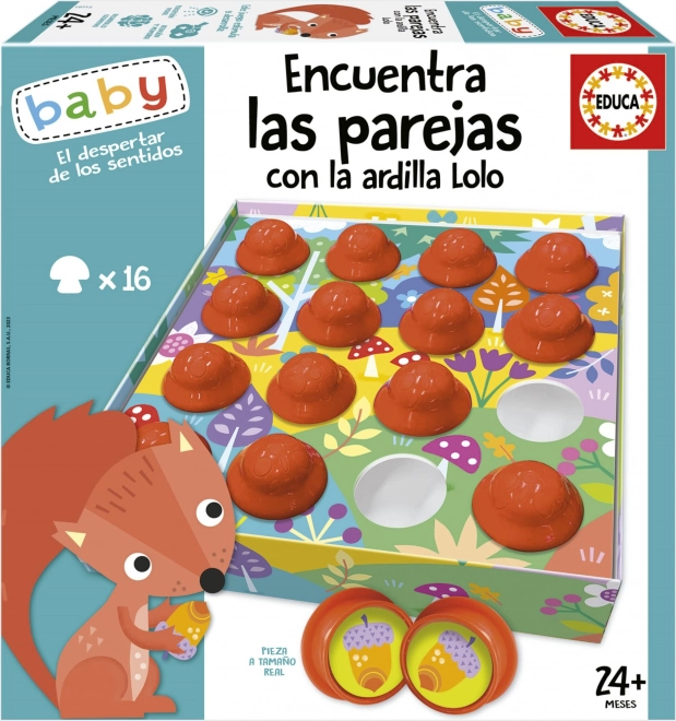 EDUCA Baby Zoek de paren met eekhoorntje Lolo
