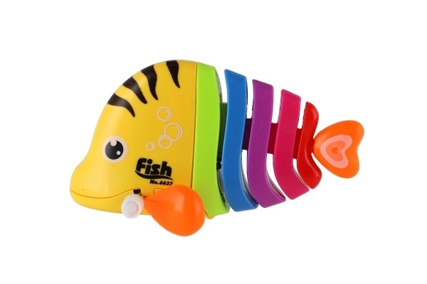 Visje op windmechanisme plastic 11cm mix van kleuren 14st in doos