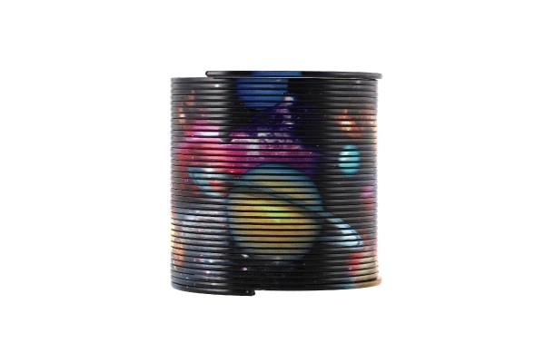 Spiraal/veer ruimte plastic diameter 6,5cm 2 kleuren in doosje 7x7x7cm