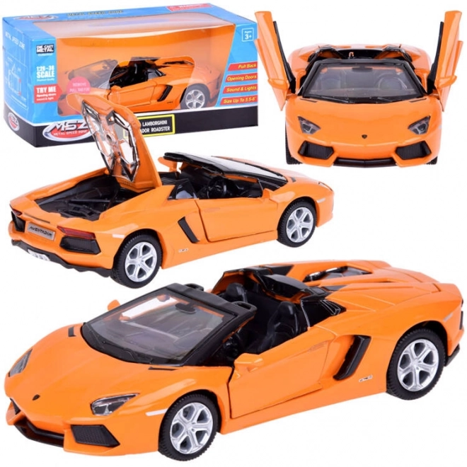 Metaal modelauto Lamborghini Aventador Roadster 1:32 interactief