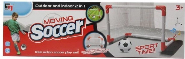 Voetbalset met bewegend doel en geluidseffecten
