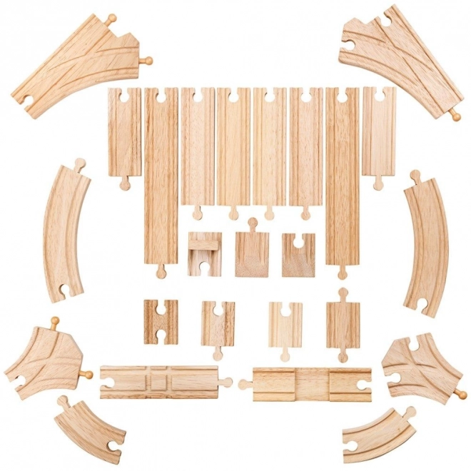 Bigjigs Rail Houten Spoor Set 25 stuks
