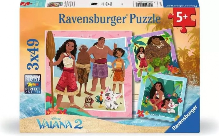 Puzzel Vaiana 2, 3x49 stukjes