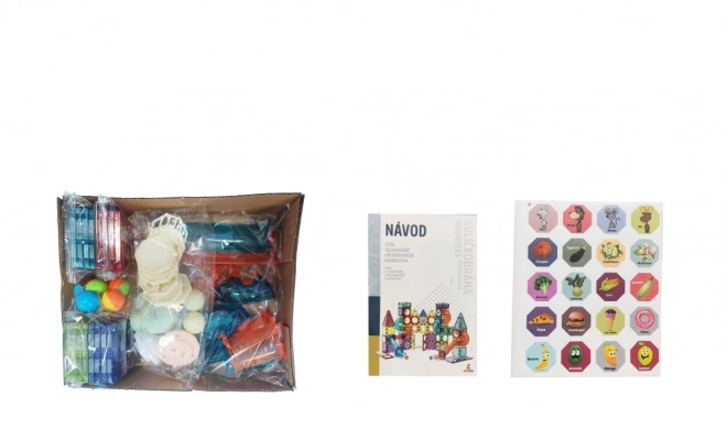 Magnetische knikkerbaan met licht – 49 stukken