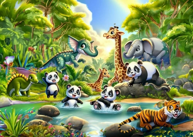 Puzzel Panda-bad 50 stukjes
